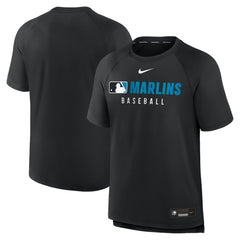 Miami Marlins Nike Authentic Collection Pregame Raglan Dri-FIT T-Shirt | MLB Online
