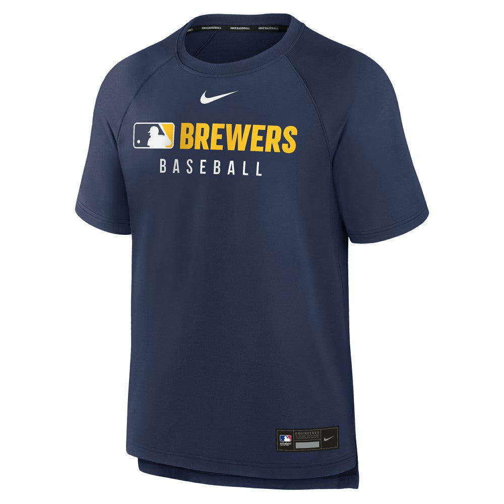 Milwaukee Brewers Nike Authentic Collection Pregame Raglan Dri-FIT T-Shirt | MLB Online