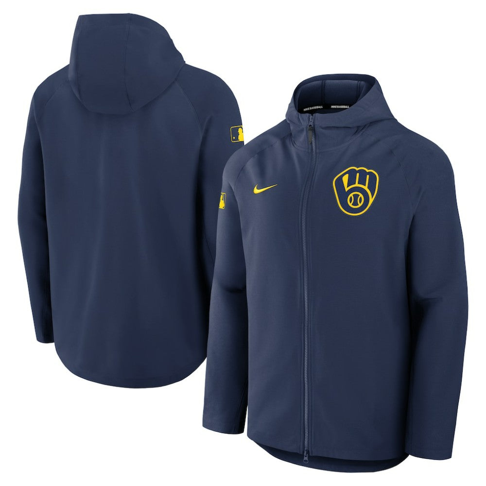 Milwaukee Brewers Nike Authentic Collection Raglan Performance Full-Zip Jacket | MLB Near me
