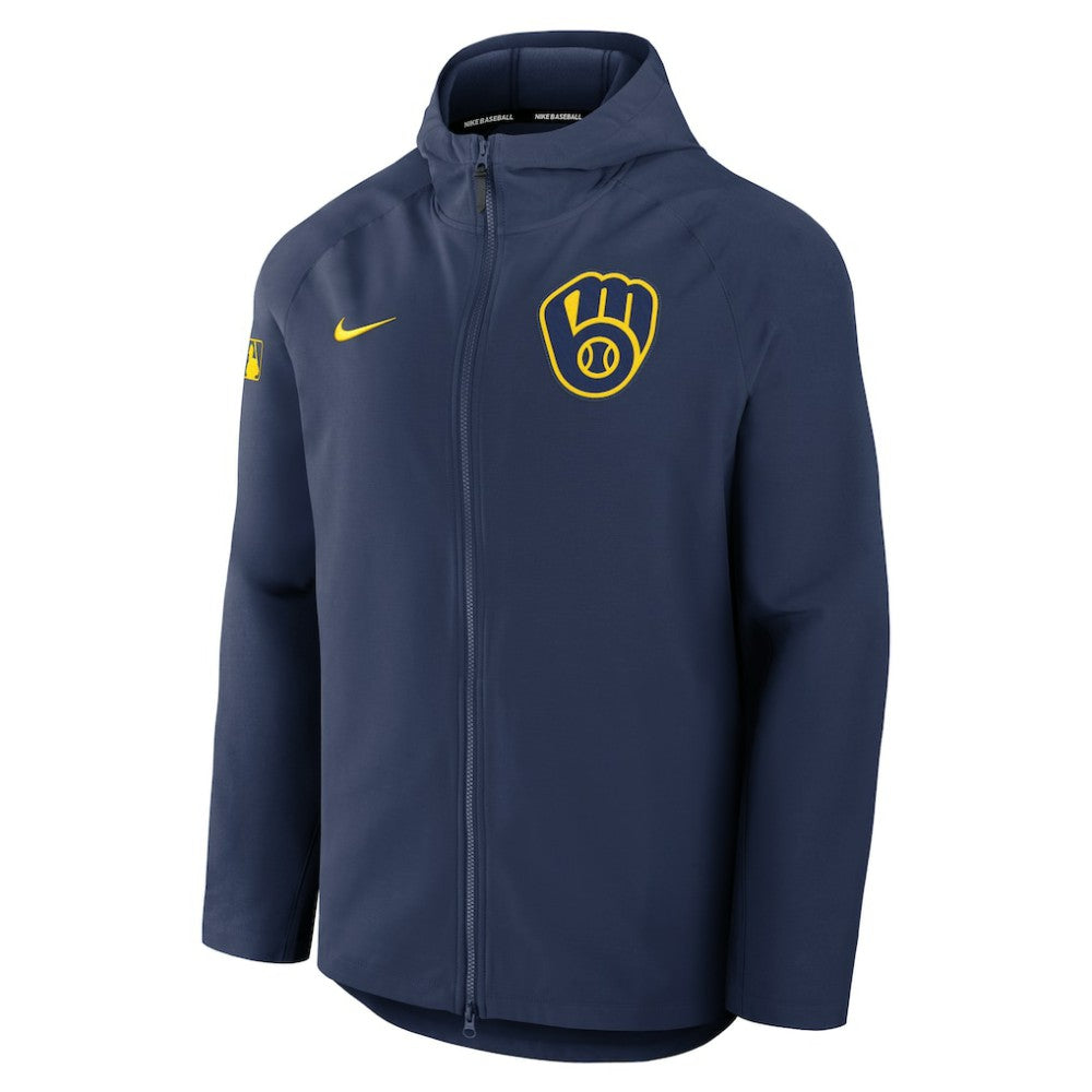 Milwaukee Brewers Nike Authentic Collection Raglan Performance Full-Zip Jacket | MLB Near me