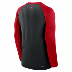 Cincinnati Reds Nike Authentic Collection Game Time Raglan Dri-FIT Long Sleeve T-Shirt | MLB Outlet