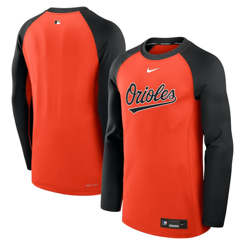 Baltimore Orioles Nike Authentic Collection Game Time Raglan Dri-FIT Long Sleeve T-Shirt | MLB Sale