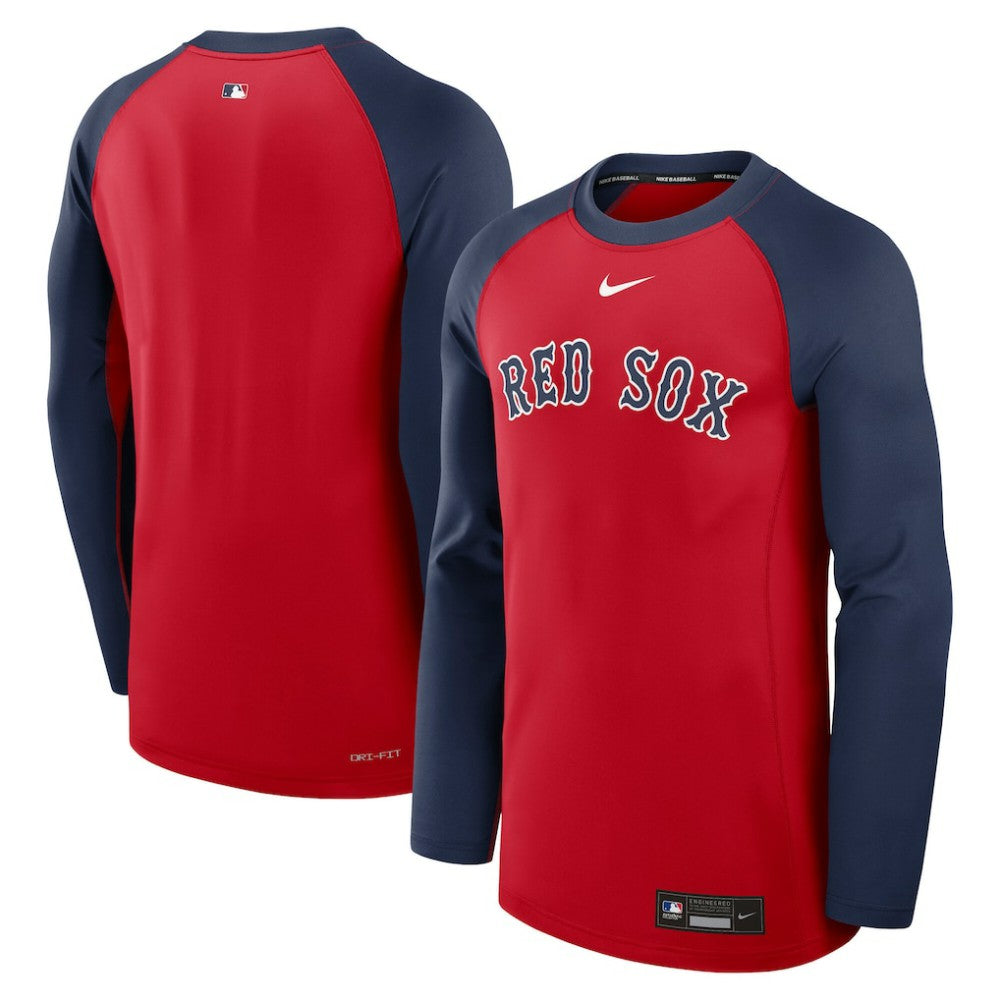 Boston Red Sox Nike Authentic Collection Game Time Raglan Dri-FIT Long Sleeve T-Shirt | MLB New