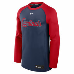 St. Louis Cardinals Nike Authentic Collection Game Time Raglan Dri-FIT Long Sleeve T-Shirt | MLB On Sale