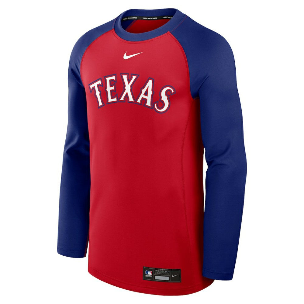 Texas Rangers Nike Authentic Collection Game Time Raglan Dri-FIT Long Sleeve T-Shirt | MLB Online