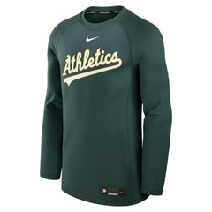 Athletics Nike Authentic Collection Game Time Raglan Dri-FIT Long Sleeve T-Shirt | MLB On Sale