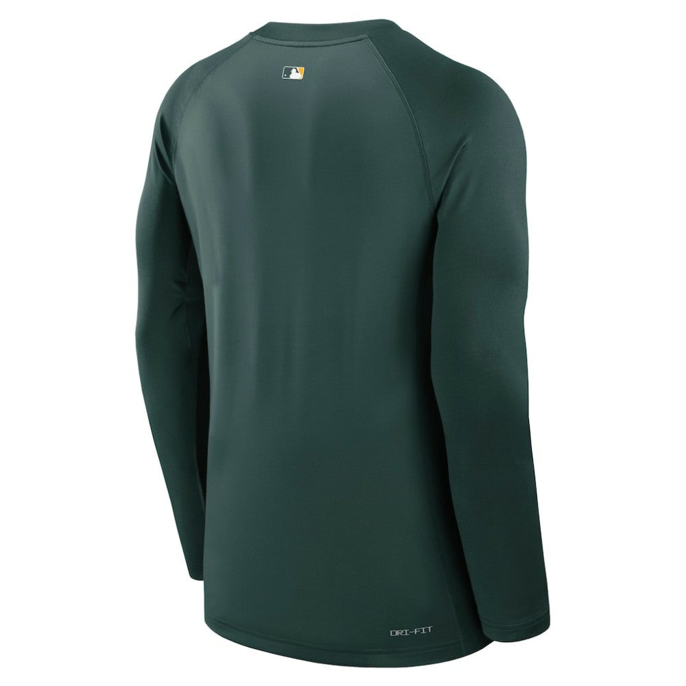 Athletics Nike Authentic Collection Game Time Raglan Dri-FIT Long Sleeve T-Shirt | MLB On Sale