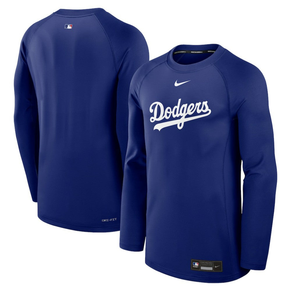 Los Angeles Dodgers Nike Authentic Collection Game Time Raglan Dri-FIT Long Sleeve T-Shirt | MLB Outlet