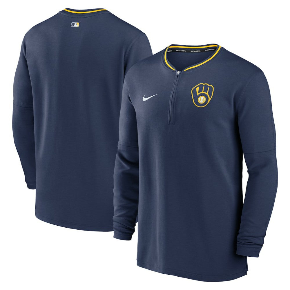 Milwaukee Brewers Nike Authentic Collection Performance Half-Zip Top | MLB Discount