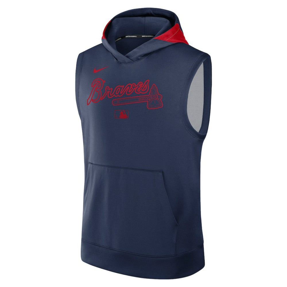 Atlanta Braves Nike Authentic Collection Dri-FIT Sleeveless Hoodie | MLB Discount