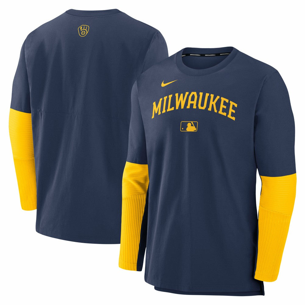 Milwaukee Brewers Nike Authentic Collection Player Dri-FIT Lightweight Pullover  | MLB Near me
