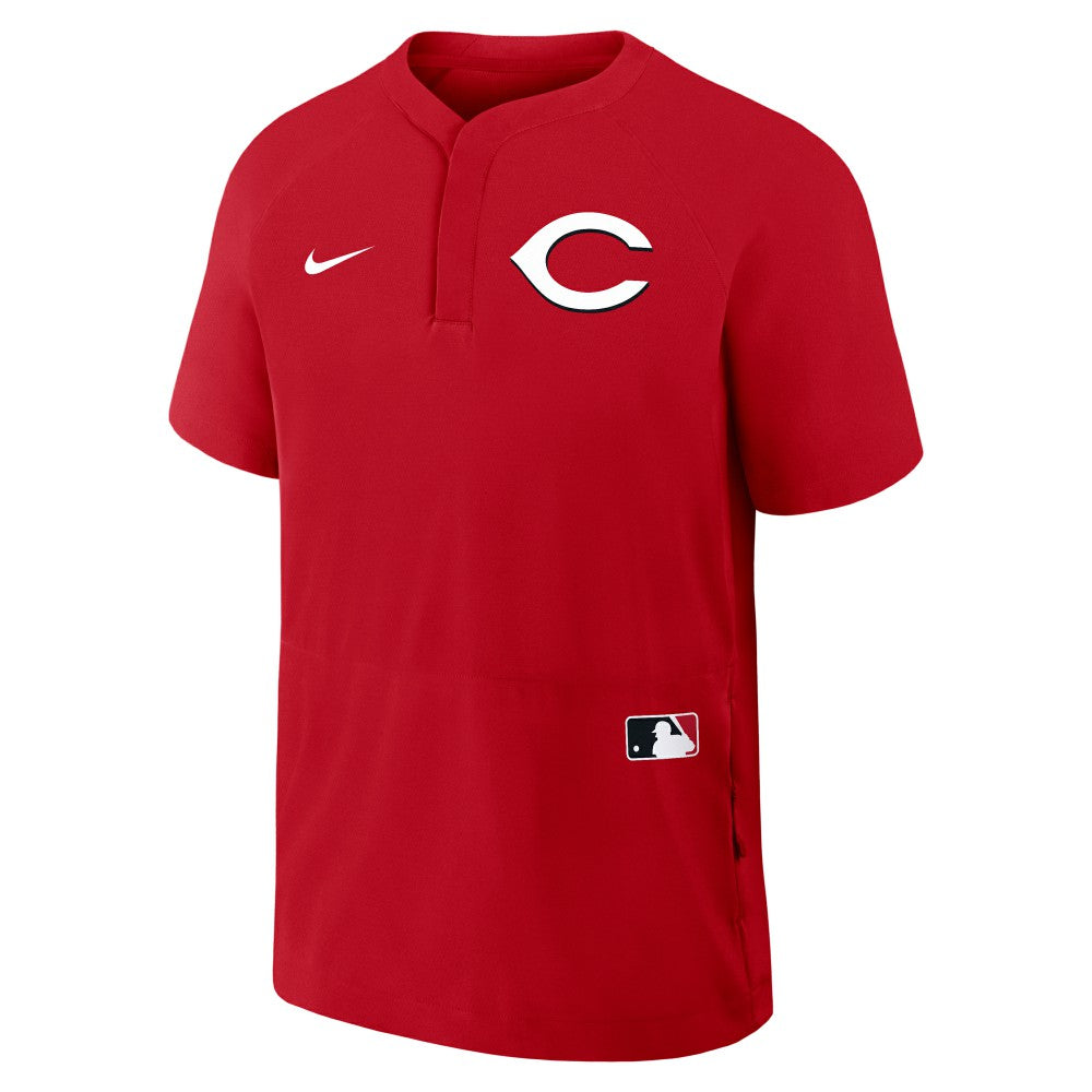 Cincinnati Reds Nike Authentic Collection Raglan Short Sleeve Windshirt | MLB New