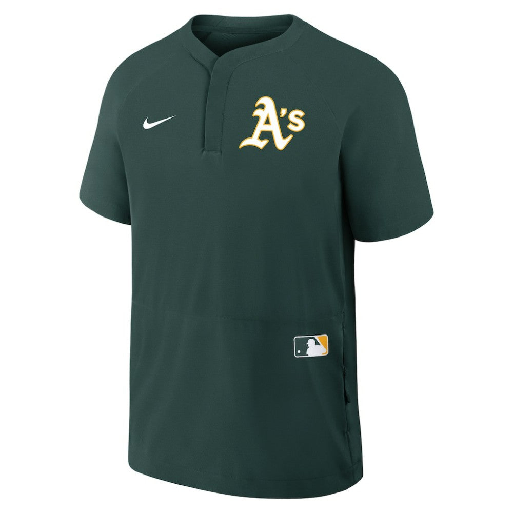 Athletics Nike Authentic Collection Raglan Short Sleeve Windshirt | MLB US