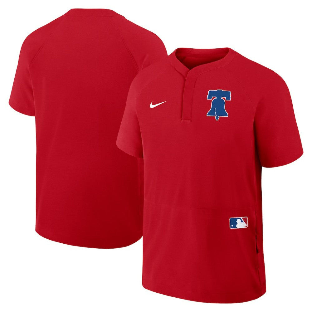 Philadelphia Phillies Nike Authentic Collection Raglan Short Sleeve Windshirt | MLB Sale
