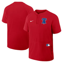 Philadelphia Phillies Nike Authentic Collection Raglan Short Sleeve Windshirt | MLB Sale