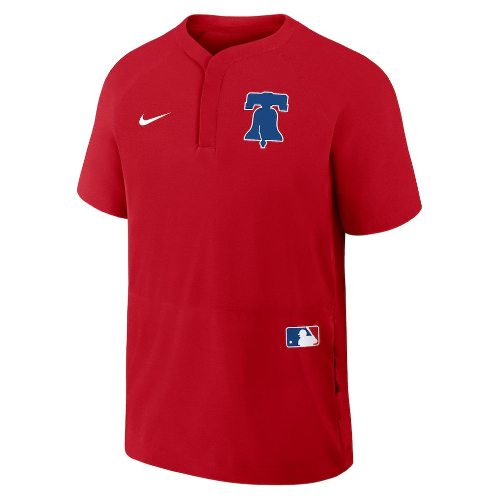 Philadelphia Phillies Nike Authentic Collection Raglan Short Sleeve Windshirt | MLB Sale