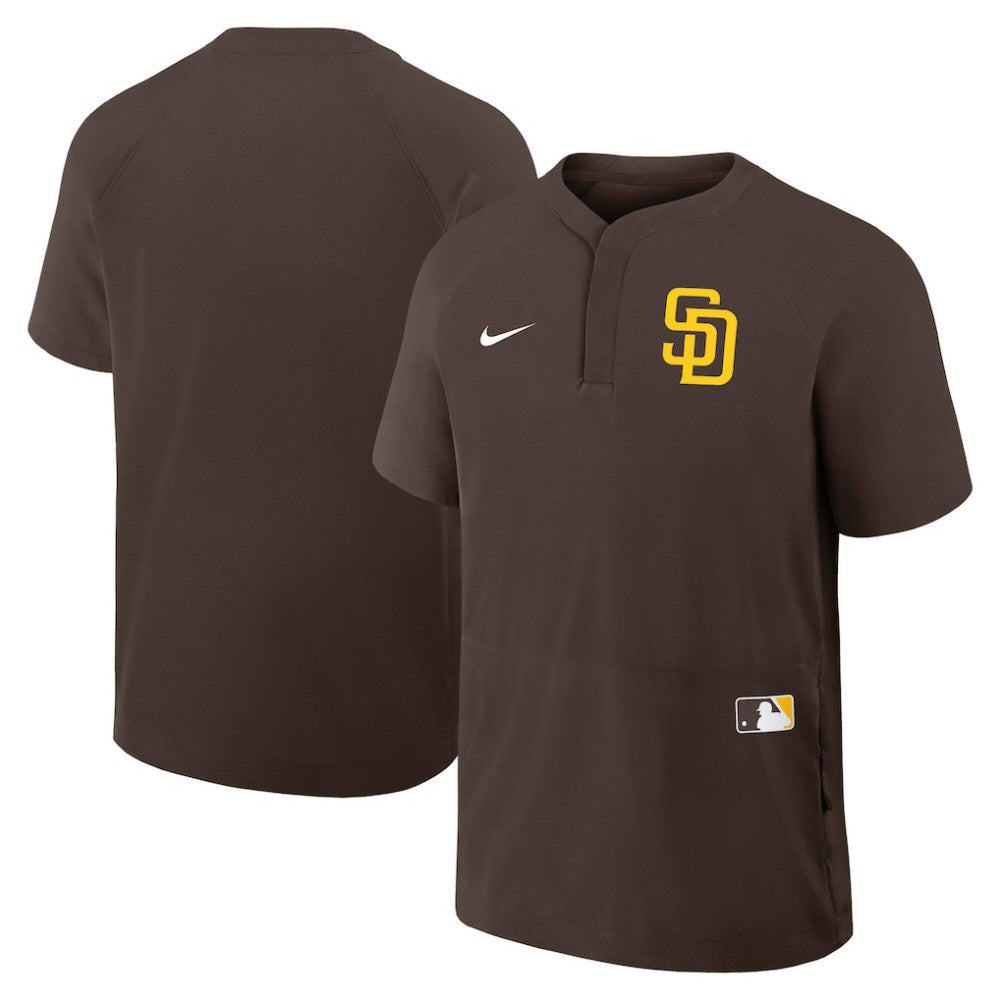 San Diego Padres Nike Authentic Collection Raglan Short Sleeve Windshirt | MLB Shop