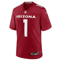 Arizona Cardinals Nike Number 1 Groom  Game Jersey