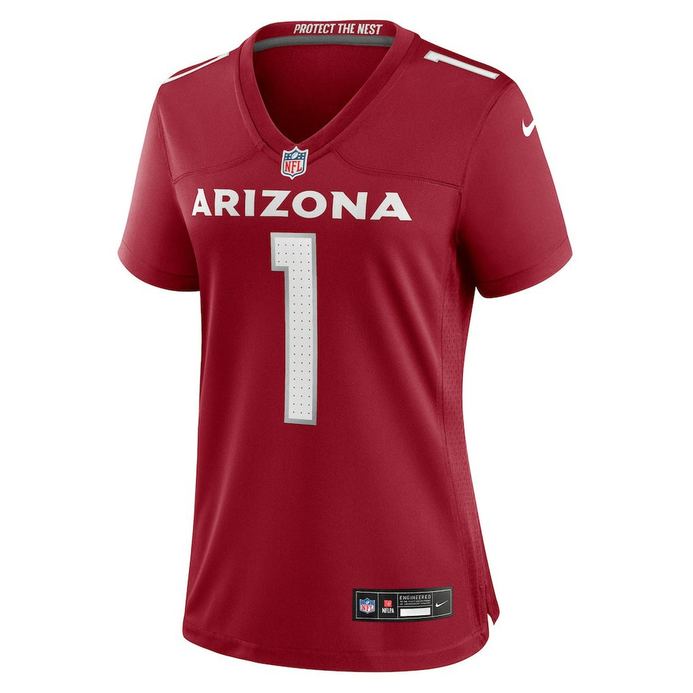 Arizona Cardinals Nike Number 1 Bride  Women's Game Jersey