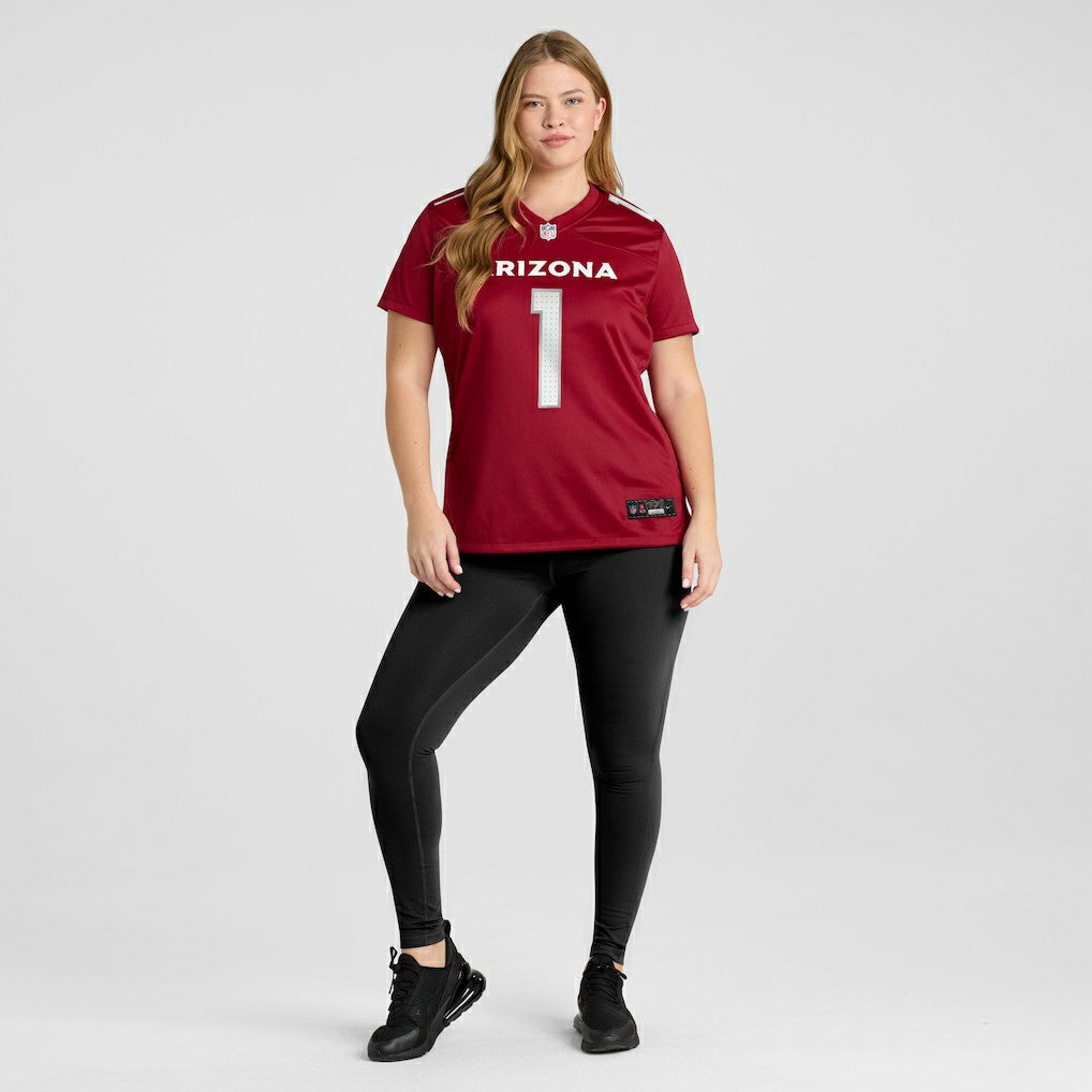 Arizona Cardinals Nike Number 1 Bride  Women's Game Jersey