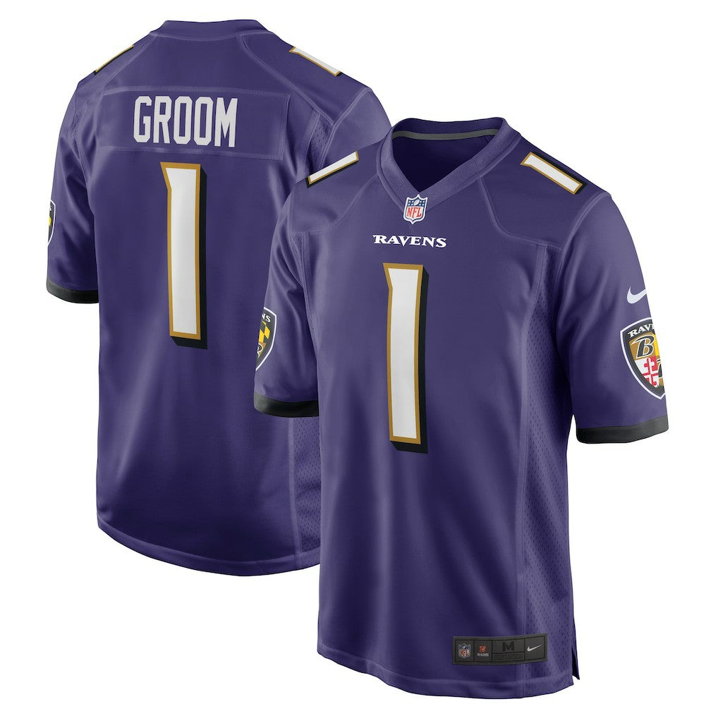 Baltimore Ravens Nike Number 1 Groom  Game Jersey