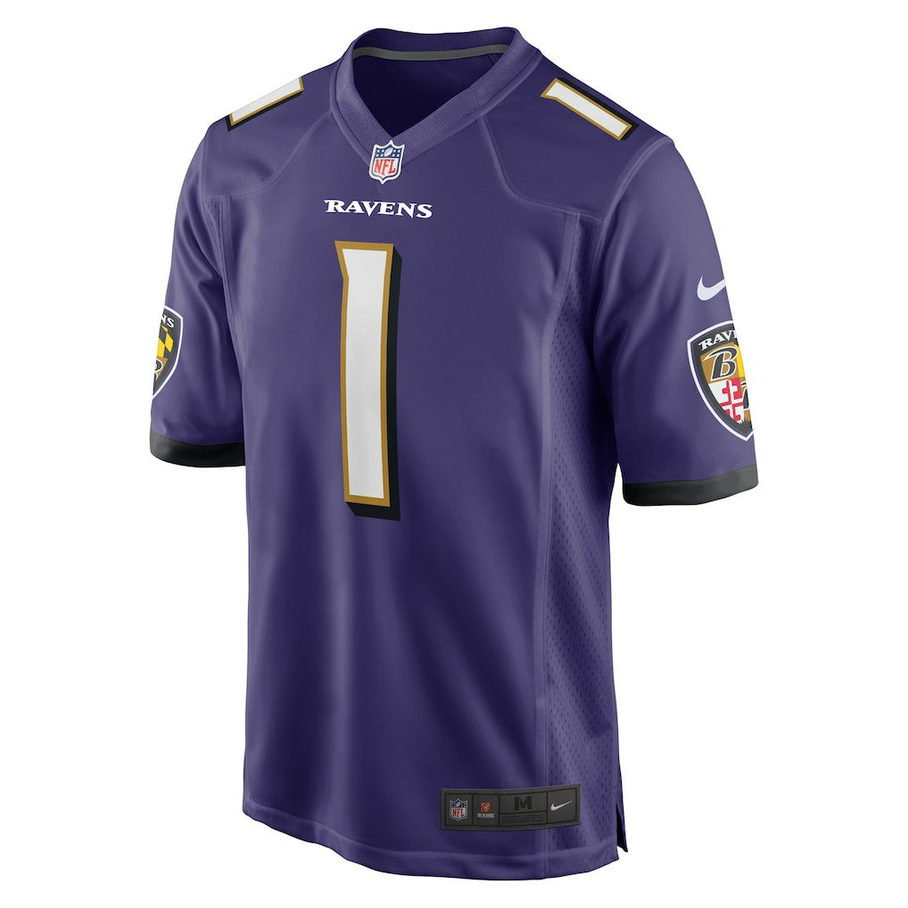 Baltimore Ravens Nike Number 1 Groom  Game Jersey