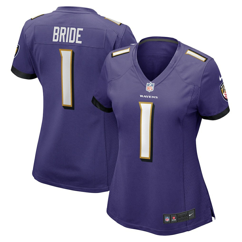Baltimore Ravens Nike Number 1 Bride  Women's Game Jersey