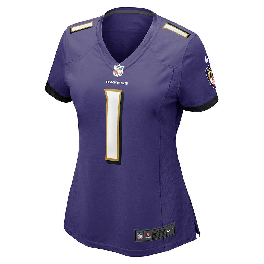 Baltimore Ravens Nike Number 1 Bride  Women's Game Jersey