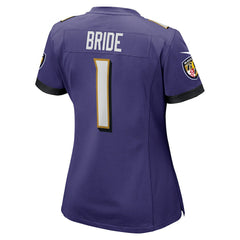Baltimore Ravens Nike Number 1 Bride  Women's Game Jersey