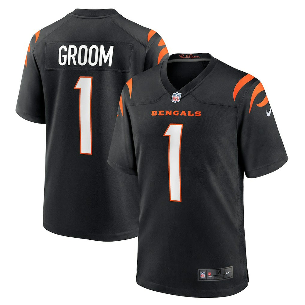 Cincinnati Bengals Nike Number 1 Groom  Game Jersey