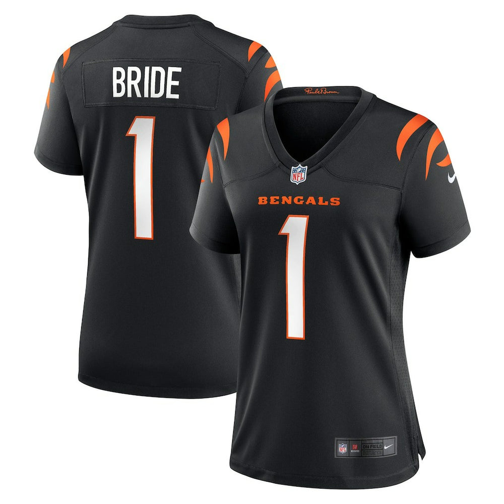 Cincinnati Bengals Nike Number 1 Bride  Women's Game Jersey