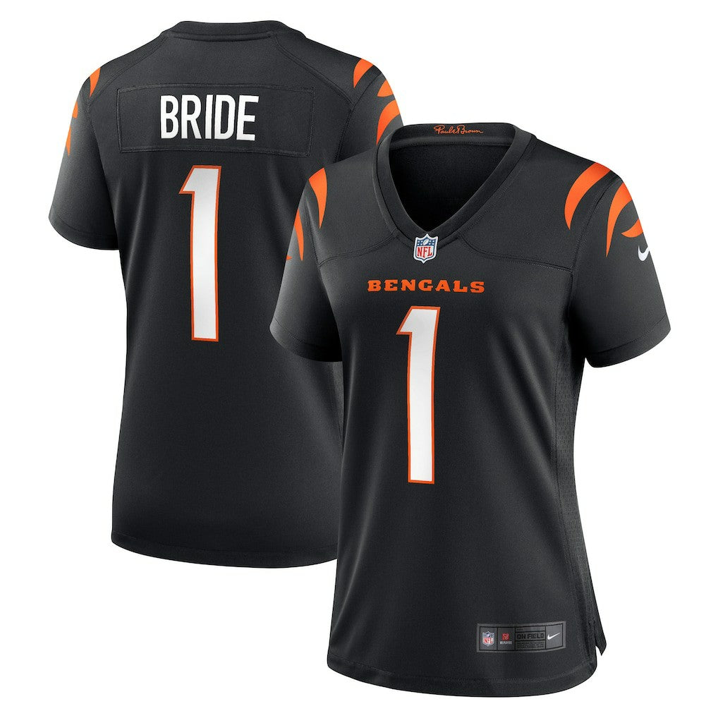 Cincinnati Bengals Nike Number 1 Bride  Women's Game Jersey