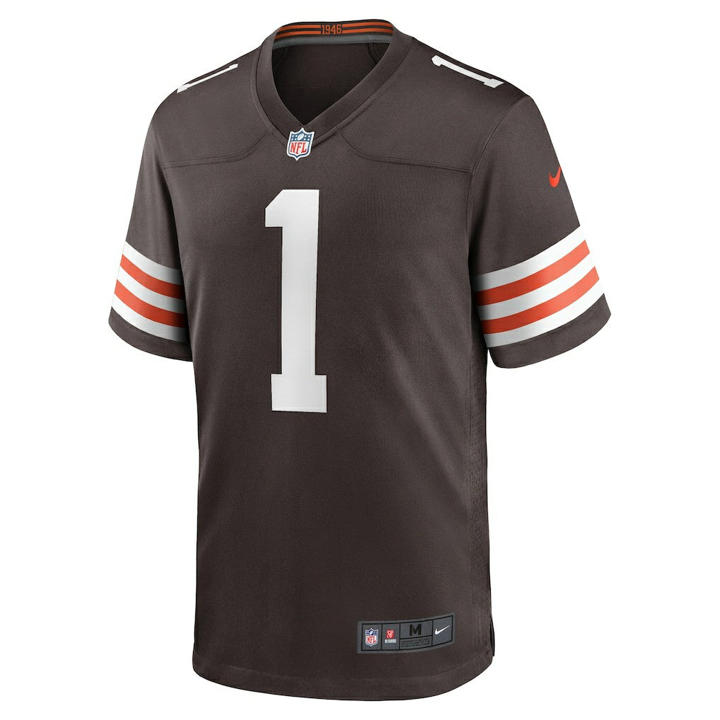 Cleveland Browns Nike Number 1 Groom  Game Jersey