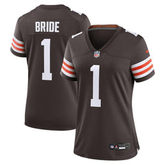 Cleveland Browns Nike Number 1 Bride  Women's Game Jersey