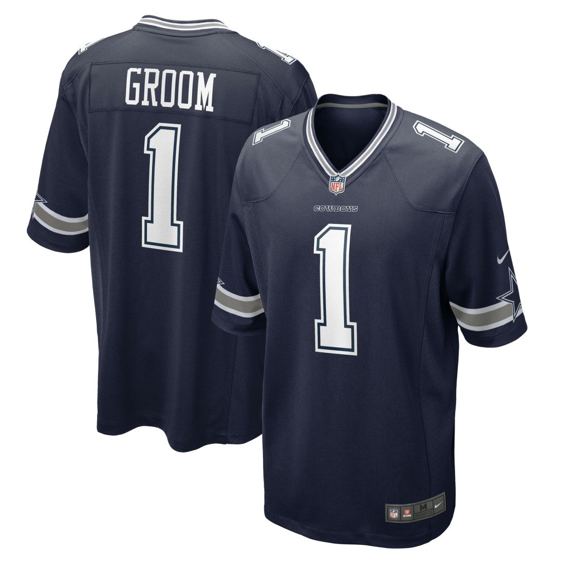 Dallas Cowboys Nike Number 1 Groom  Game Jersey