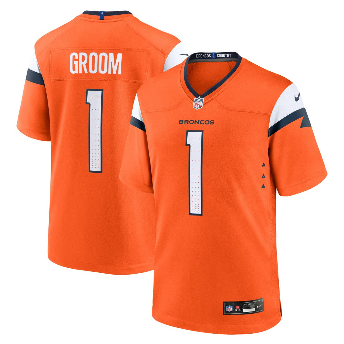 Denver Broncos Nike Number 1 Groom  Game Jersey