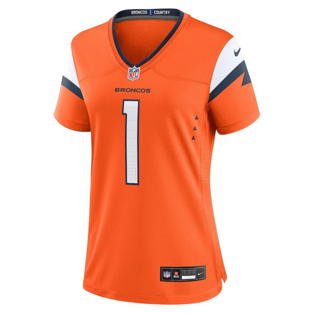 Denver Broncos Nike Number 1 Bride  Women's Game Jersey