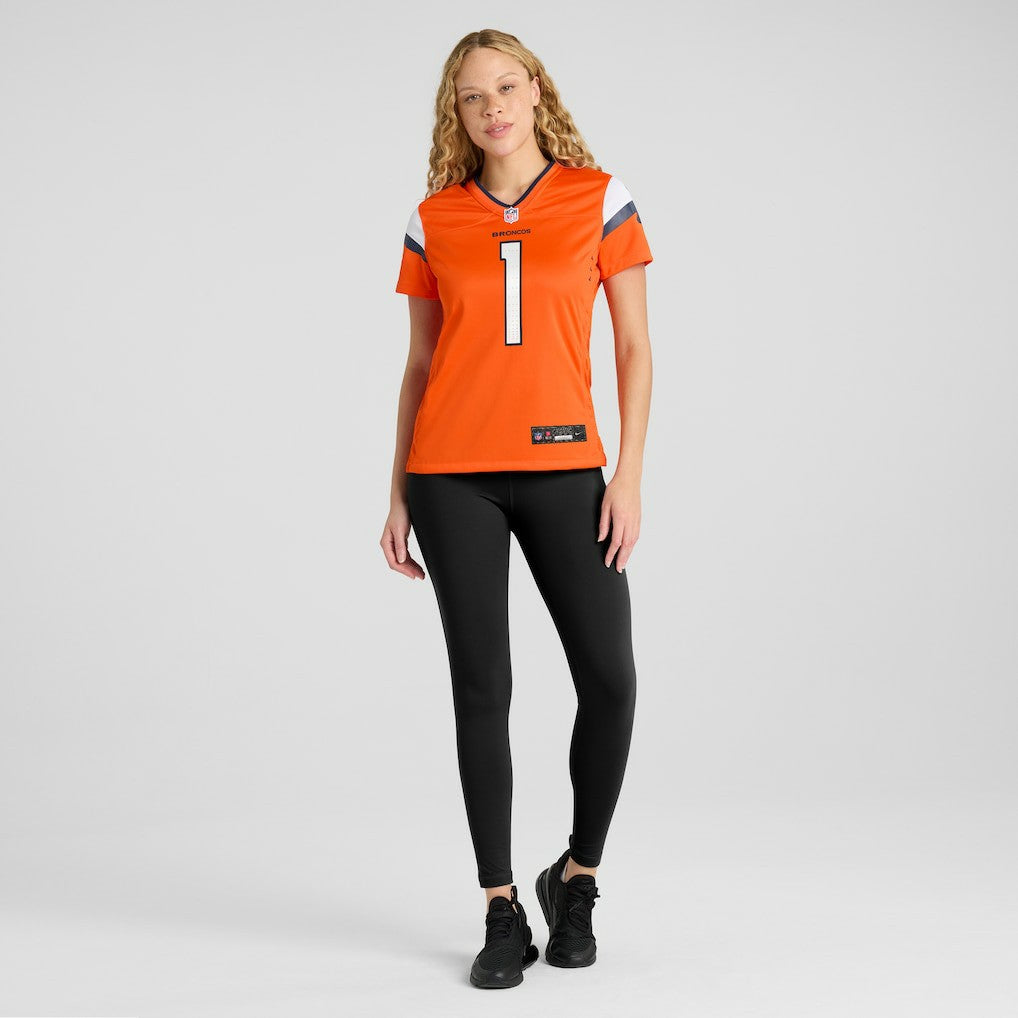 Denver Broncos Nike Number 1 Bride  Women's Game Jersey