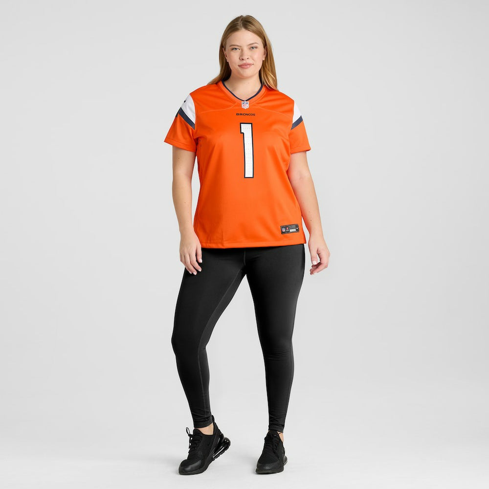 Denver Broncos Nike Number 1 Bride  Women's Game Jersey