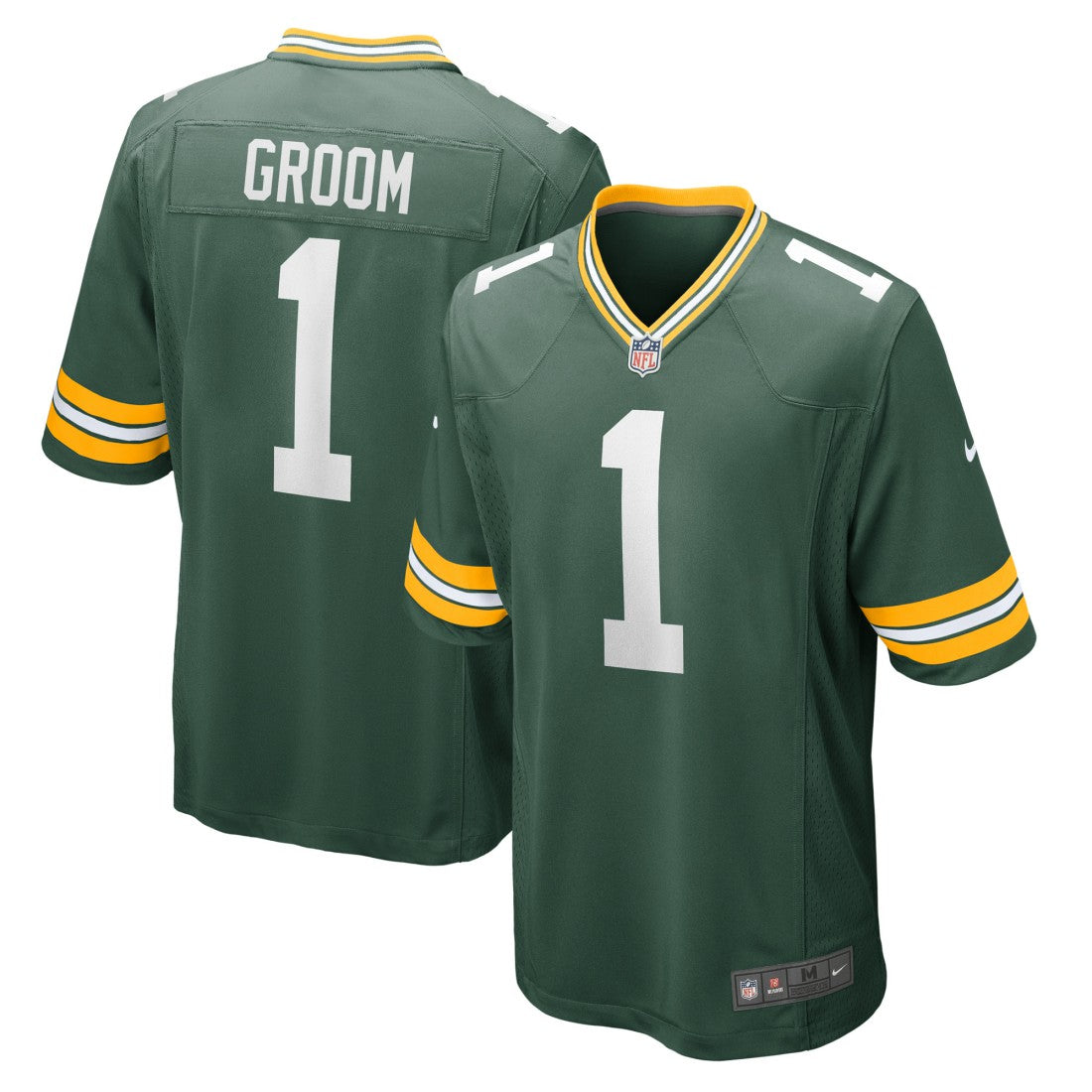 Green Bay Packers Nike Number 1 Groom  Game Jersey
