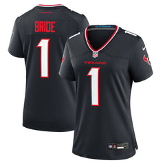 Houston Texans Nike Number 1 Bride  Women's Game Jersey