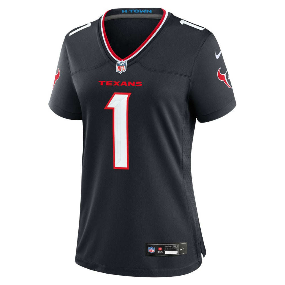 Houston Texans Nike Number 1 Bride  Women's Game Jersey