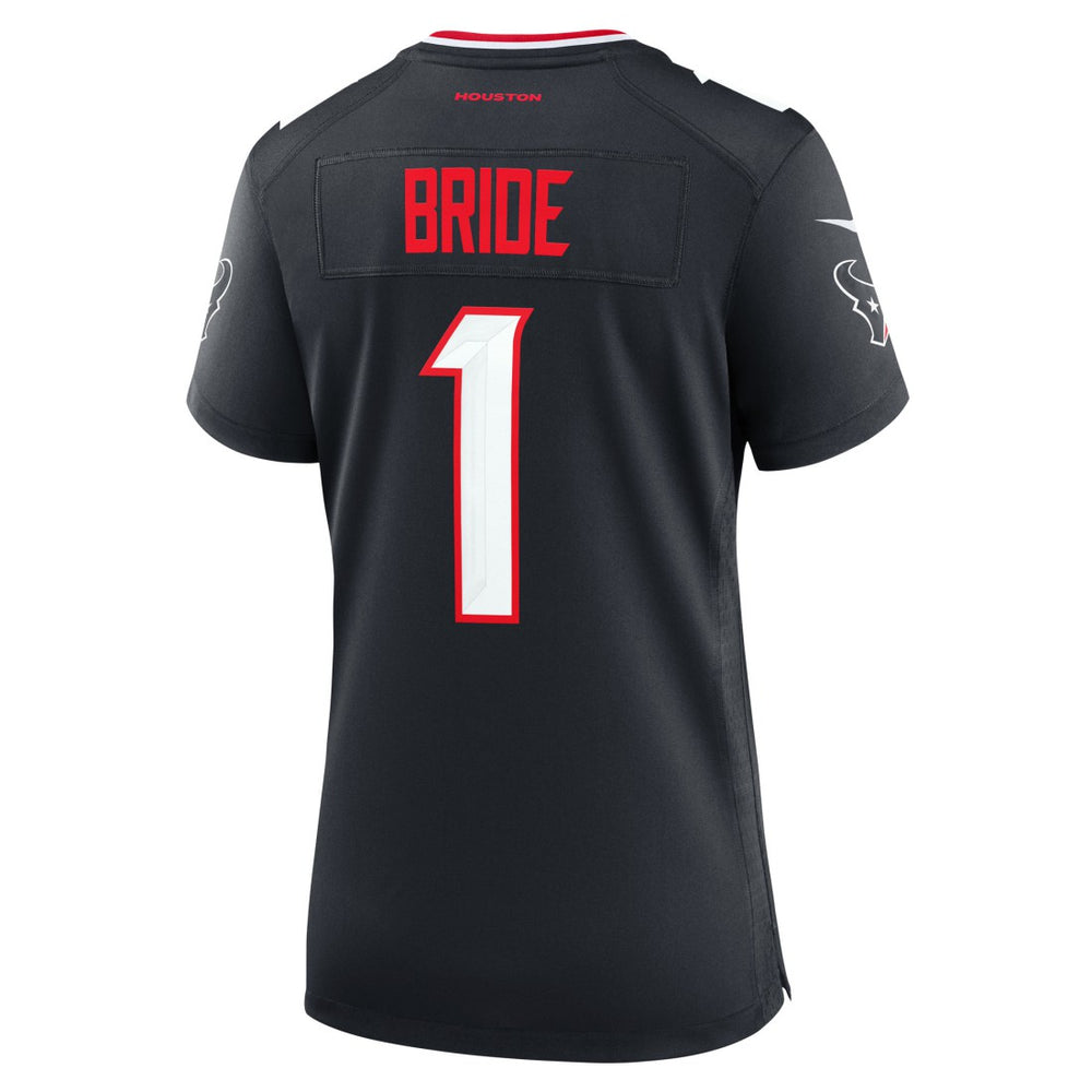 Houston Texans Nike Number 1 Bride  Women's Game Jersey