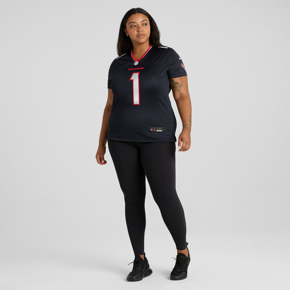 Houston Texans Nike Number 1 Bride  Women's Game Jersey