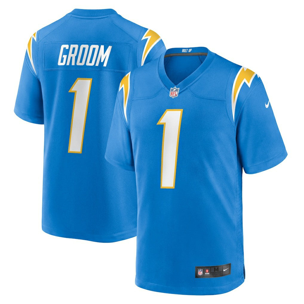 Los Angeles Chargers Nike Number 1 Groom  Game Jersey
