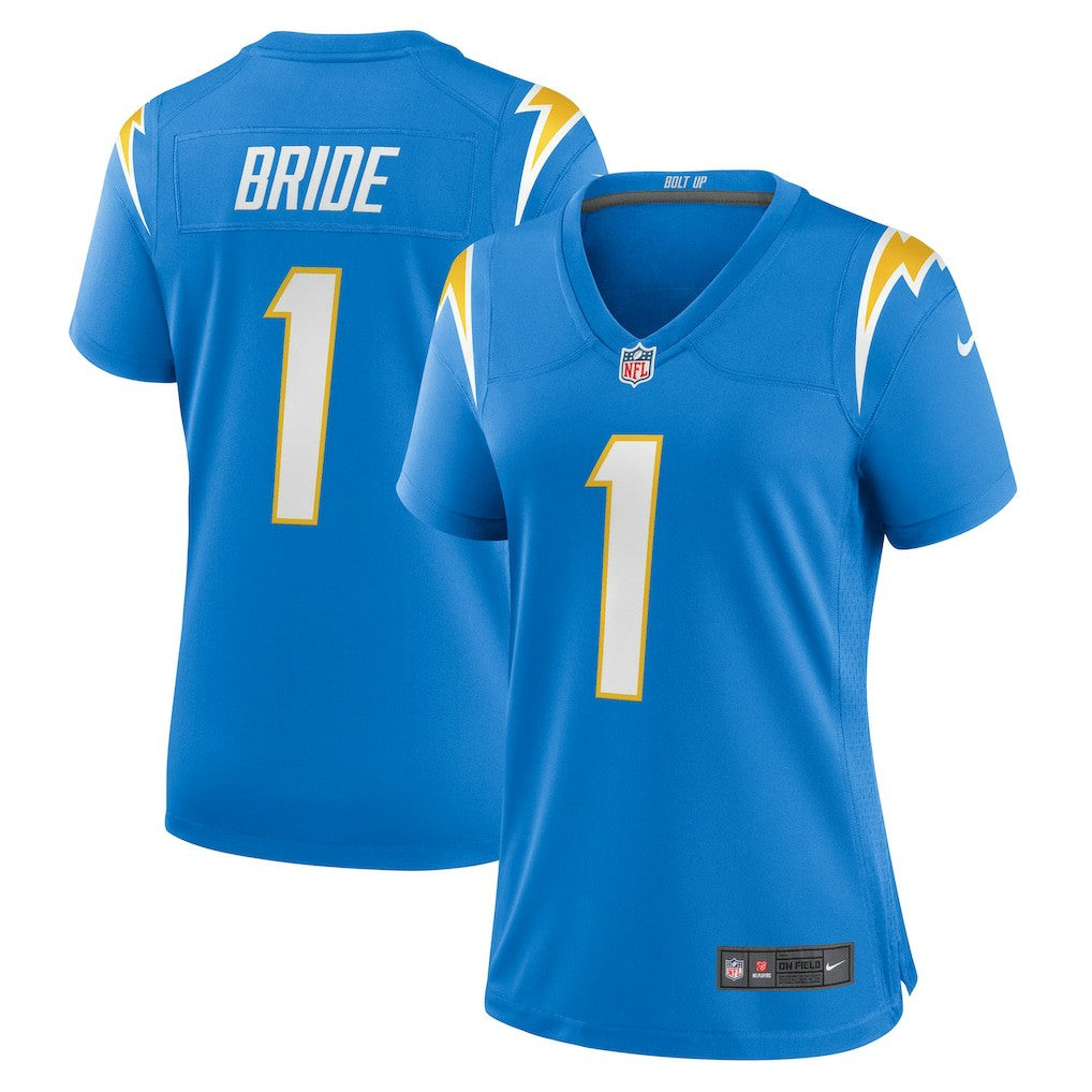 Los Angeles Chargers Nike Number 1 Bride  Women's Game Jersey