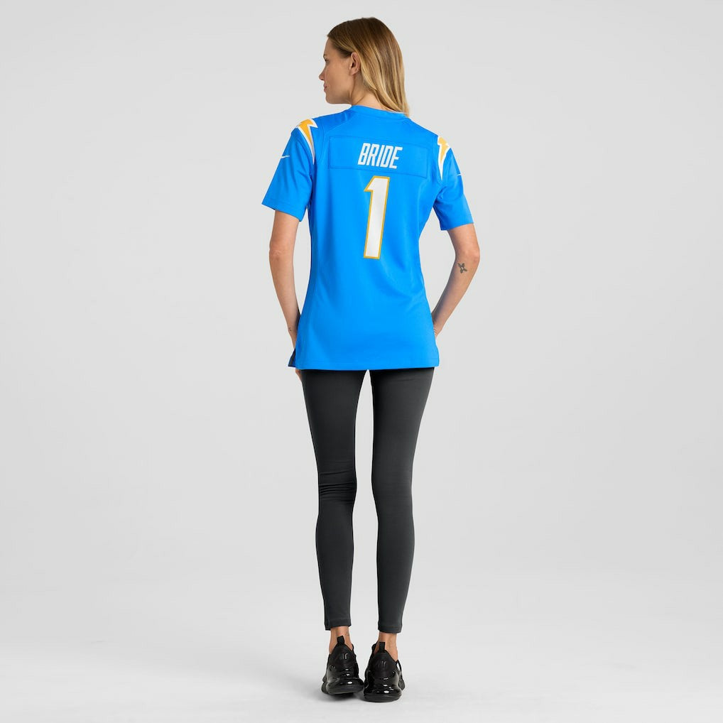 Los Angeles Chargers Nike Number 1 Bride  Women's Game Jersey