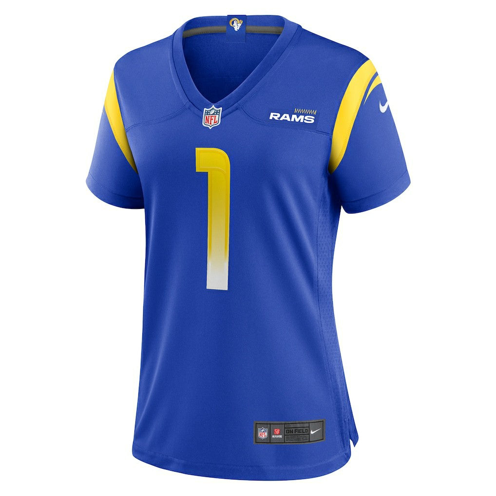 Los Angeles Rams Nike Number 1 Bride  Women's Game Jersey