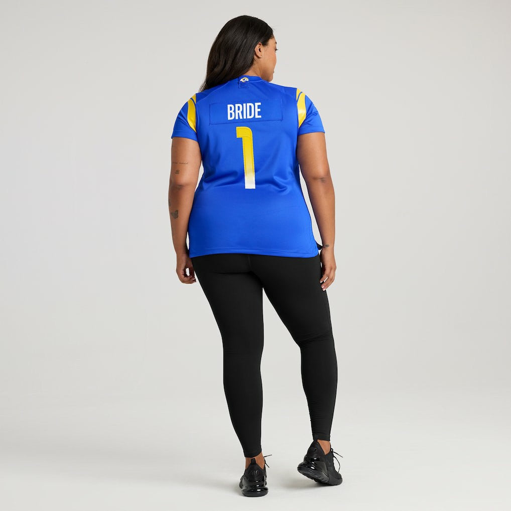 Los Angeles Rams Nike Number 1 Bride  Women's Game Jersey