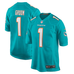 Miami Dolphins Nike Number 1 Groom  Game Jersey